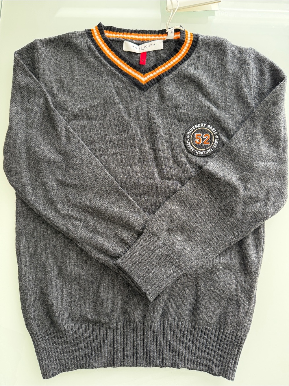 Boys wool & cashmere V-neck sweater